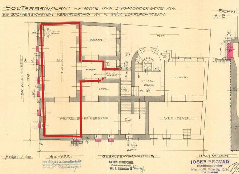 Lagerhalle zur Miete 6 € 108,9 m² Lagerfläche Dominikanerbastei 6 Wien 1010