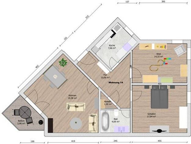 Wohnung zur Miete 577 € 3 Zimmer 85,5 m² 3. Geschoss frei ab 01.05.2026 Braunschweiger Str. 37B1 Schöppenstedt 38170