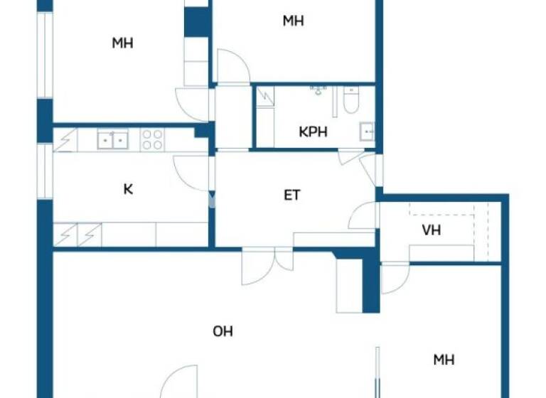 Wohnung zum Kauf 59.000 € 4 Zimmer 102,5 m² 1. Geschoss Nahkurinkatu 16 Kemi 94100