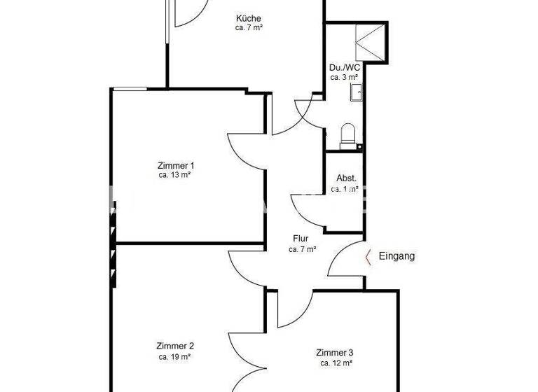 Wohnung zum Kauf 449.000 € 3 Zimmer 65 m² 4. Geschoss St. Georg Hamburg 20099