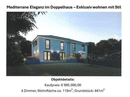 Doppelhaushälfte zum Kauf provisionsfrei 995.000 € 4 Zimmer 119 m² 441 m² Grundstück Geiselbullach Olching 82140