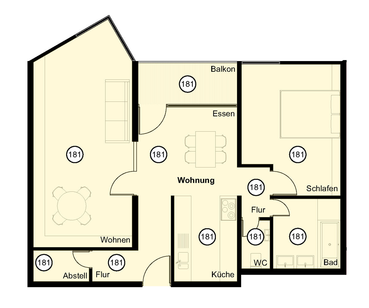 Wohnung zur Miete 591 € 2 Zimmer 76,5 m²<br/>Wohnfläche Jellinekplatz 5 Emmertsgrund - Süd Heidelberg 69126