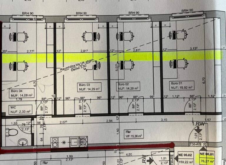 Büro zur Miete provisionsfrei 10 € 4 Zimmer 76,3 m² Bürofläche Senftenberg 01968