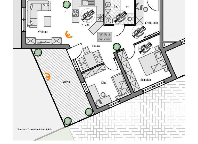 Wohnung zum Kauf 365.500 € 3 Zimmer 77 m² 1. Geschoss frei ab 01.09.2026 Mainhardt 74535
