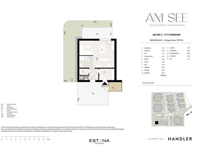 Reihenmittelhaus zum Kauf - Erstbezug 639.000 € 5 Zimmer 106,8 m² Seestraße Neusiedl am See 7100