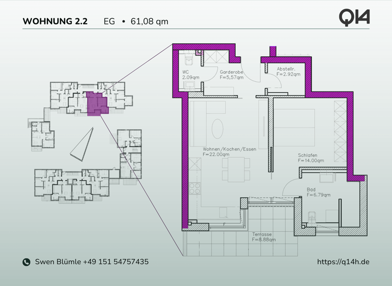 Wohnung zum Kauf - Erstbezug provisionsfrei 261.248 € 2 Zimmer 61,5 m² EG frei ab 01.07.2027 Ilztalstraße 14 Hutthurm 94116
