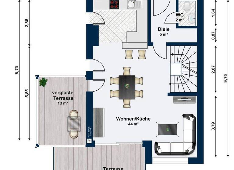Doppelhaushälfte zum Kauf 1.595.000 € 5 Zimmer 164,7 m² 316 m² Grundstück Baierbrunn 82065