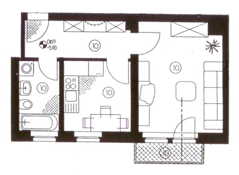 Wohnung zur Miete 206 € 1 Zimmer 34,3 m²<br/>Wohnfläche 2.<br/>Geschoss Crimmitschauer Straße 27 Mitte - West 135 Zwickau 08056