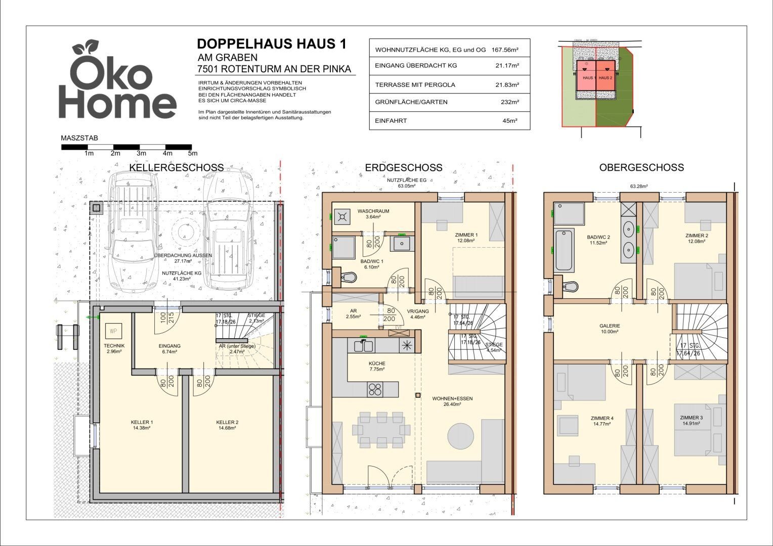 Doppelhaushälfte zum Kauf 425.000 € 5 Zimmer 167,6 m²<br/>Wohnfläche Rotenturm an der Pinka 7501