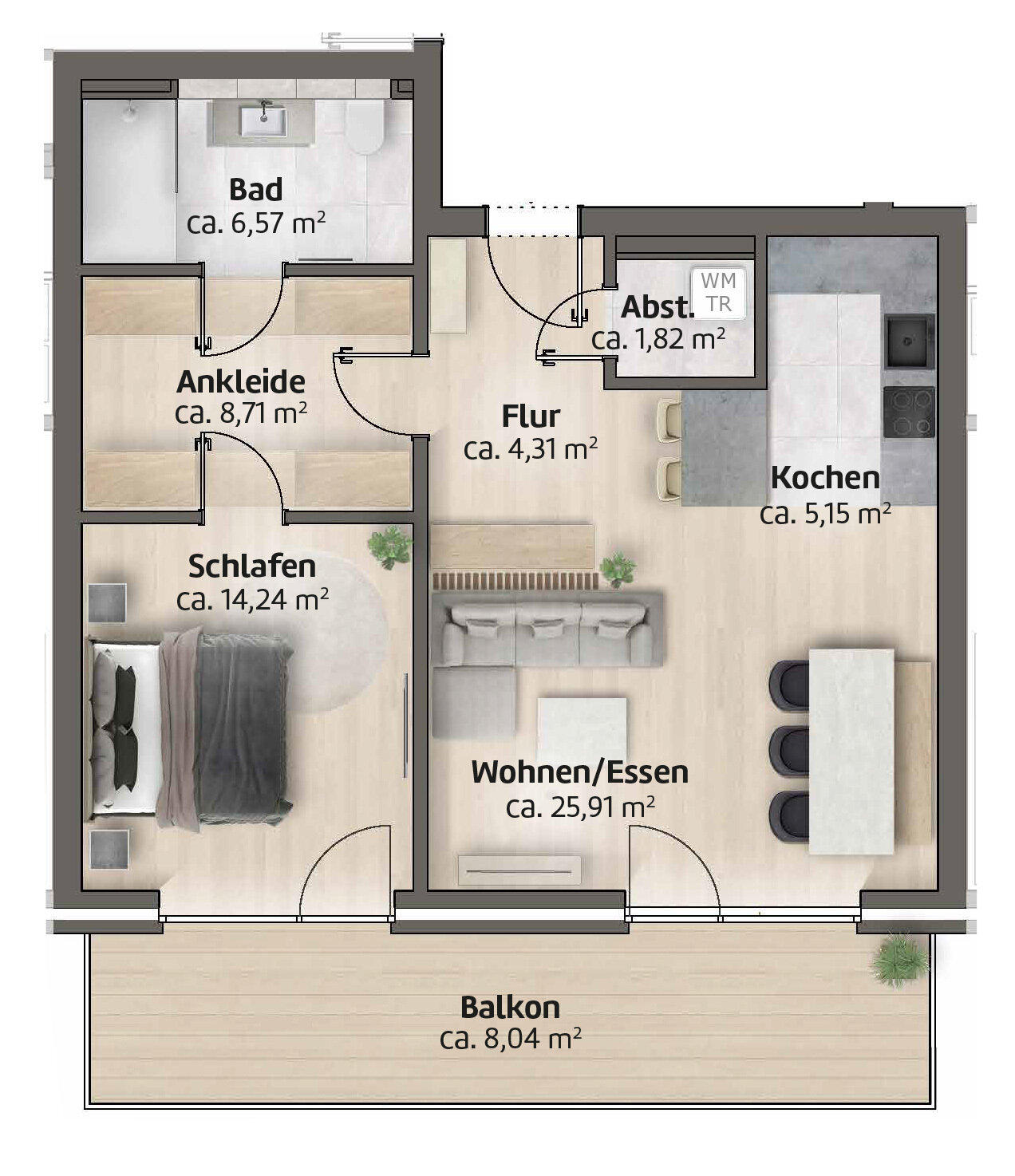 Wohnung zum Kauf provisionsfrei 495.000 € 2 Zimmer 74,8 m²<br/>Wohnfläche 1.<br/>Geschoss Sandwigstraße 4 Glücksburg Glücksburg 24960