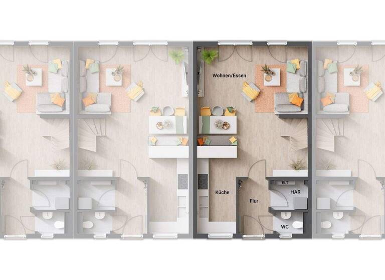 Reihenmittelhaus zum Kauf - Erstbezug provisionsfrei 564.341 € 5 Zimmer 141 m² 155 m² Grundstück Tilsiter Straße Hardhöhe Fürth 90766