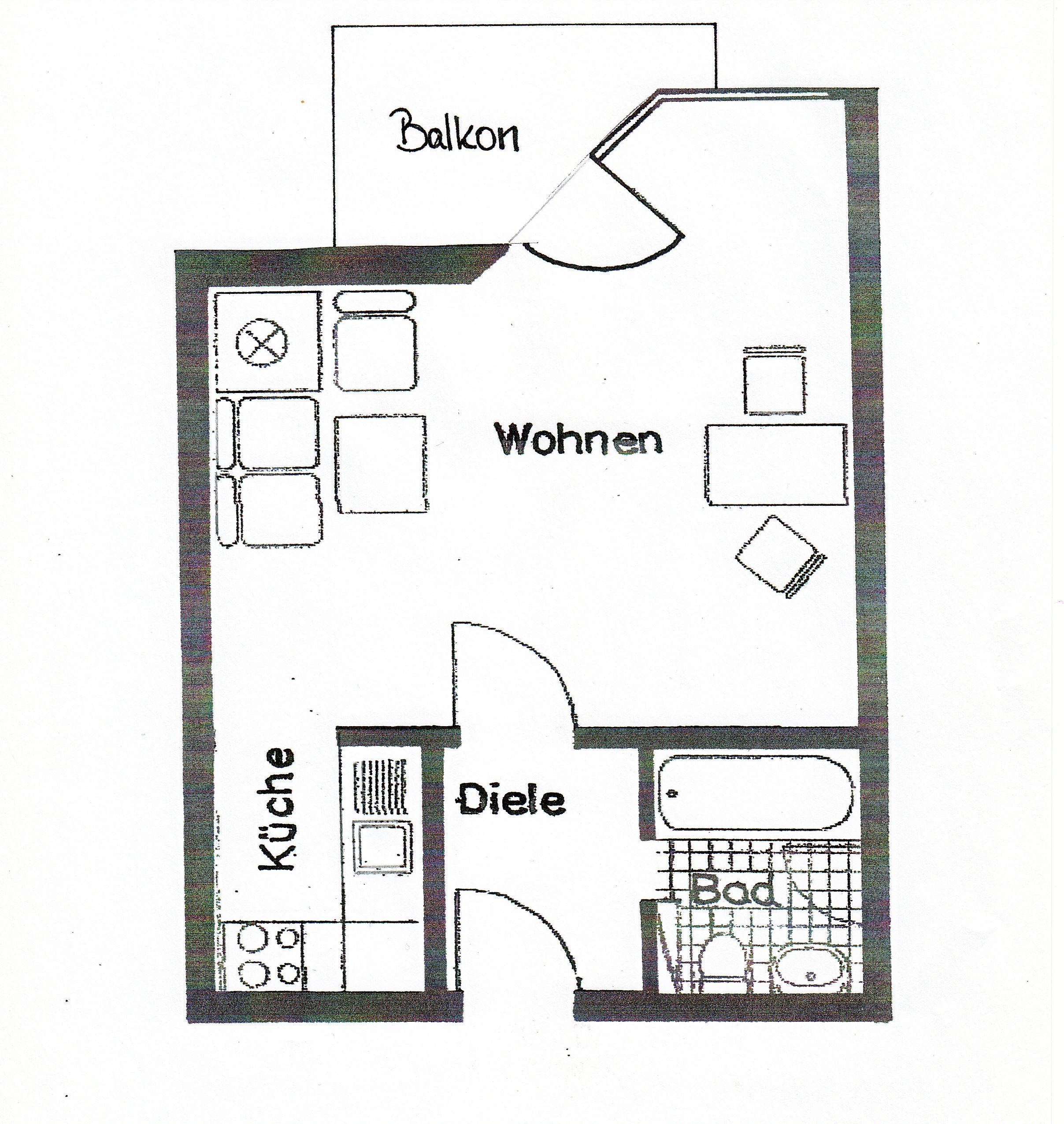 Studio zum Kauf 125.000 € 1 Zimmer 34 m²<br/>Wohnfläche 1.<br/>Geschoss Nordstadt 19 Hilden 40724