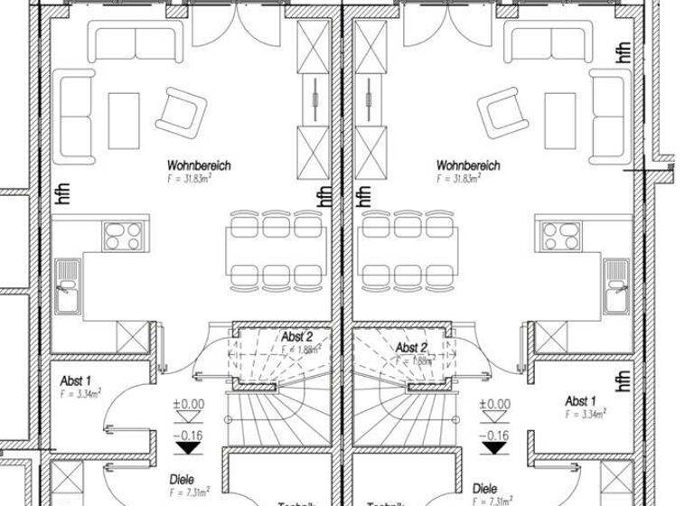 Reihenmittelhaus zum Kauf - Erstbezug provisionsfrei 539.000 € 4 Zimmer 142 m² frei ab 01.03.2026 Augustfehn I Apen / Augustfehn 26689