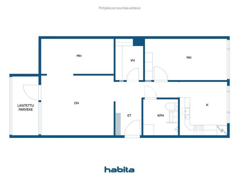 Studio zum Kauf 98.000 € 3 Zimmer 62 m² 3. Geschoss Puualhonpolku 5 Kerava 04200