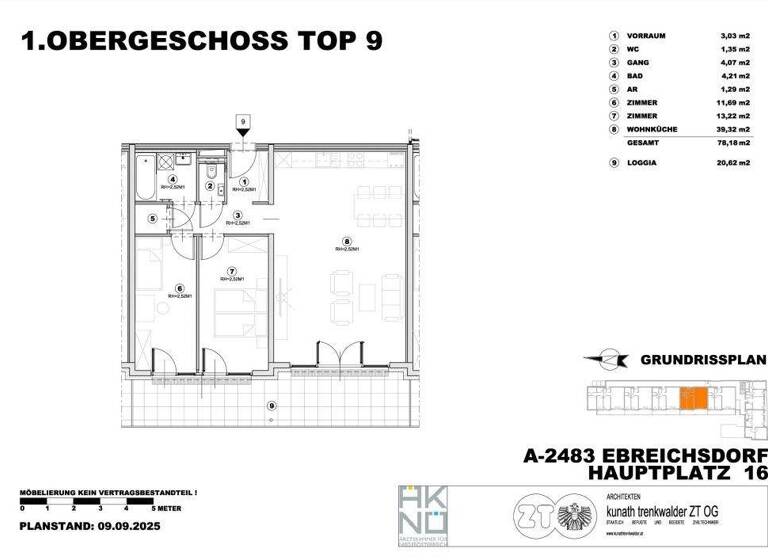 Wohnung zur Miete 1.076 € 3 Zimmer 98,8 m² Ebreichsdorf 2483