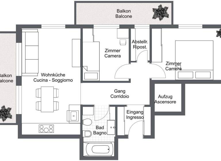 Wohnung zum Kauf 390.000 € 3 Zimmer 1. Geschoss Welsberg-Taisten 39035