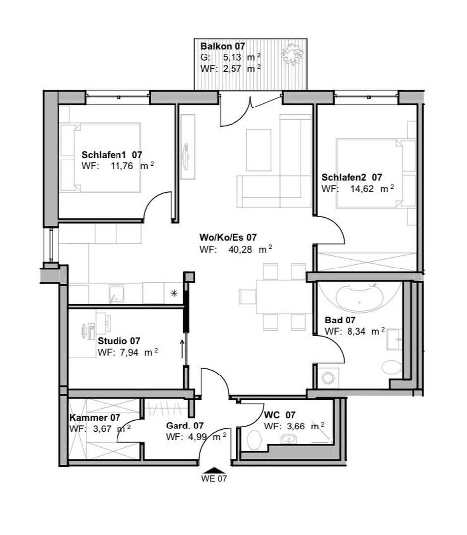 Wohnung zum Kauf provisionsfrei 350.000 € 4 Zimmer 98 m²<br/>Wohnfläche 1.<br/>Geschoss Kleingeschaidt Heroldsberg 90562