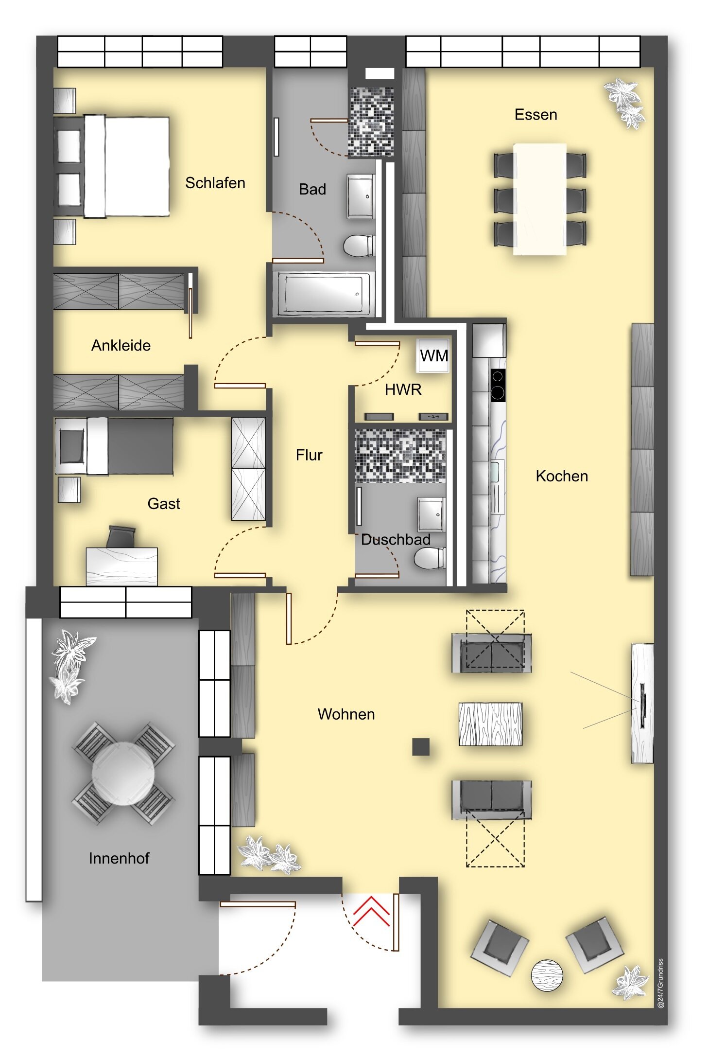 Loft zum Kauf 1.190.000 € 3 Zimmer 140 m²<br/>Wohnfläche 1.<br/>Geschoss HafenCity Hamburg 20457