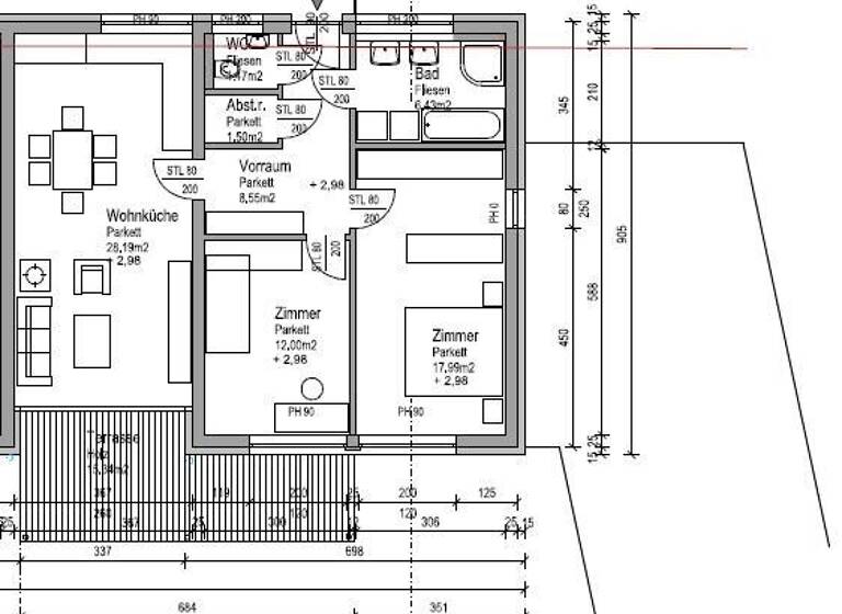 Wohnung zum Kauf 358.000 € 3 Zimmer 77 m² 2. Geschoss St. Peter Hauptstraße Sankt Peter Graz 8042