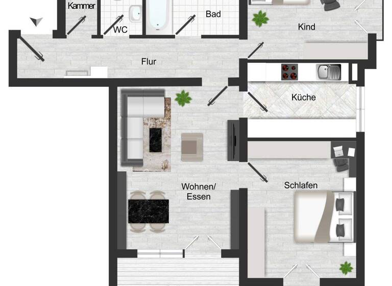 Wohnung zum Kauf 215.000 € 3 Zimmer 74,9 m² EG Zum Schmiedeberg 15 Pennrich Dresden 01156