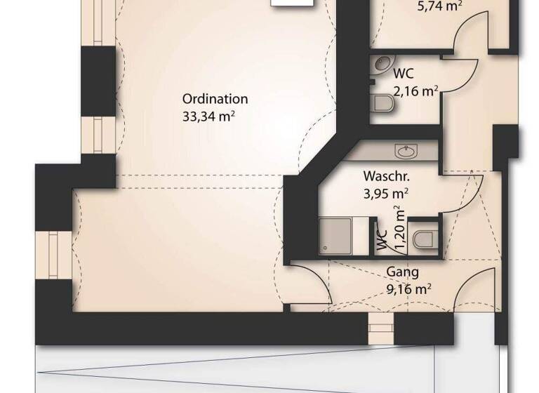 Praxis zum Kauf 139.000 € 1 Zimmer Wien 1180