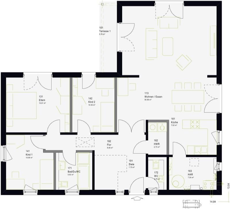 Bungalow zum Kauf 417.780 € 4 Zimmer 140 m²<br/>Wohnfläche 605 m²<br/>Grundstück Sommersell Barntrup 32683