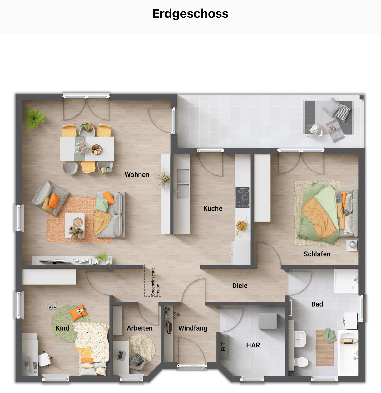 Immobilie in Bad Berneck im Fichtelgebirge - Town & Country Winkelbungalow 108 – modernes Wohnen auf einer Ebene | Grundstück 959 m² in Bad Berneck i.F. - Bild 2