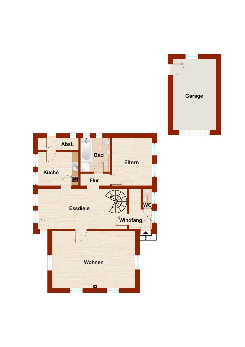 Haus zum Kauf 235.000 € 4 Zimmer 130 m²<br/>Wohnfläche 500 m²<br/>Grundstück Bargebur Norden , Ostfriesl 26506