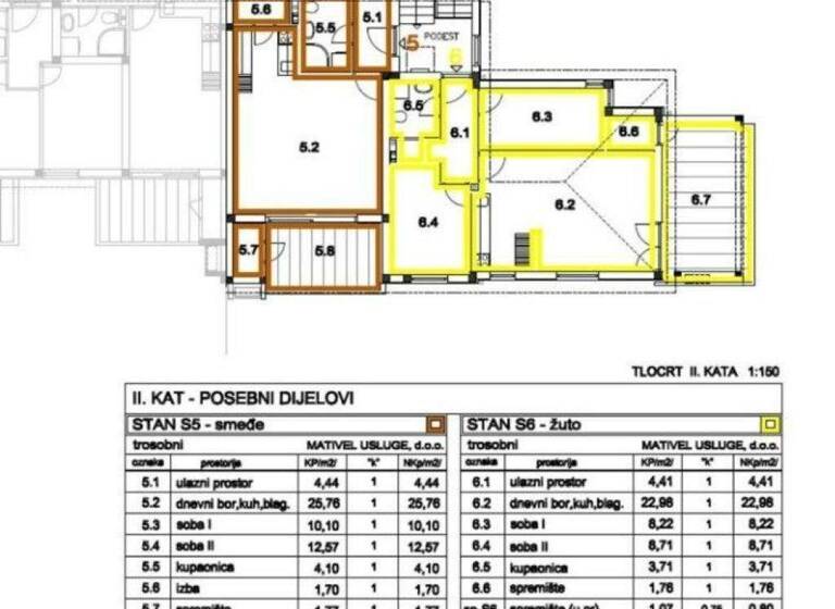 Wohnung zum Kauf 205.000 € 3 Zimmer 51 m² 2. Geschoss Novalja