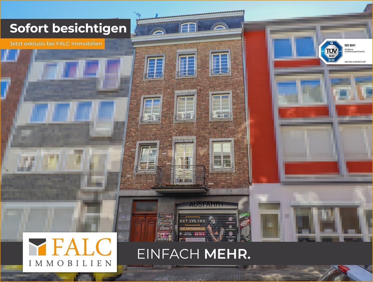 Wohnung zur Miete 520 € 1 Zimmer 40 m²<br/>Wohnfläche 4.<br/>Geschoss ab sofort<br/>Verfügbarkeit Wallstraße 62 Marschiertor Aachen 52064