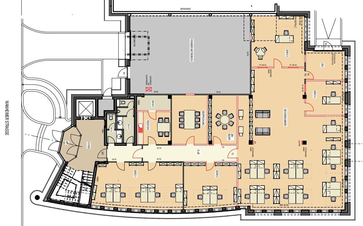 Bürofläche zur Miete provisionsfrei 10,90 € 416 m²<br/>Bürofläche Lichtenbroich Düsseldorf 40472