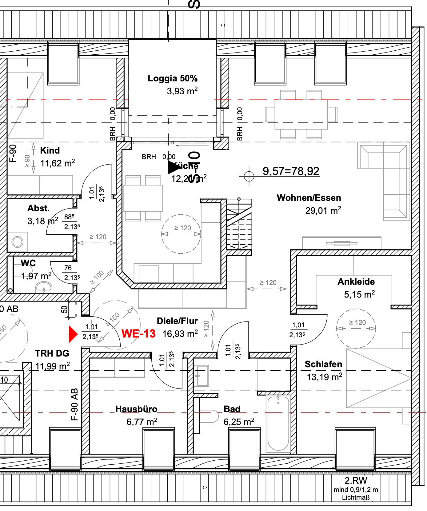 Penthouse zur Miete 1.550 € 4 Zimmer 109 m²<br/>Wohnfläche 3.<br/>Geschoss ab sofort<br/>Verfügbarkeit Kuhlenweg 42 Geistenbeck Mönchengladbach 41236