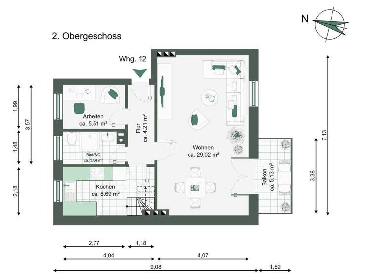 Maisonette zum Kauf 169.000 € 4 Zimmer 92 m² 2. Geschoss Neue Neustadt Magdeburg 39124
