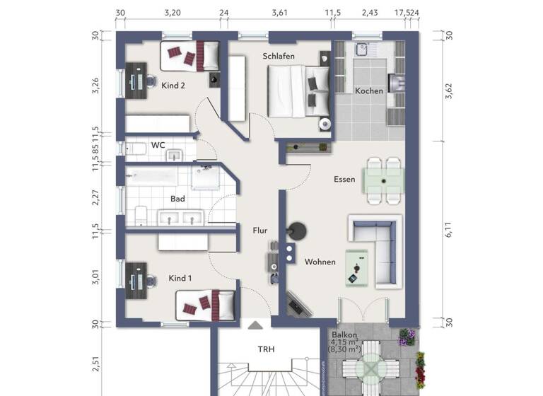 Wohnung zum Kauf 329.000 € 4 Zimmer 91,9 m² Nersingen 89278