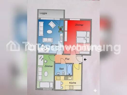 Wohnung zur Miete Tauschwohnung 345 € 3 Zimmer 62 m² Kirchsteigfeld Potsdam 14480