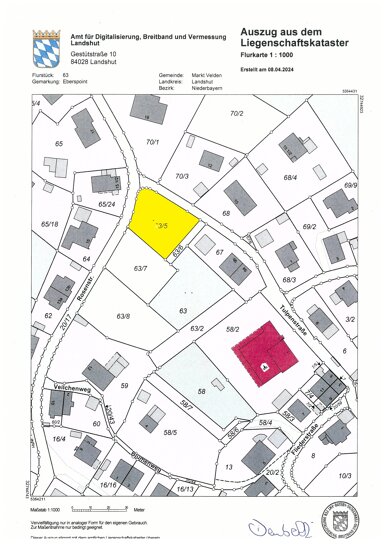 Grundstück zum Kauf 179.550 € 855 m² Grundstück Eberspoint Velden 84149