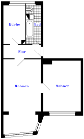 Wohnung zur Miete 425 € 2 Zimmer 53,4 m²<br/>Wohnfläche 2.<br/>Geschoss 01.12.2024<br/>Verfügbarkeit Klosterstraße 10 Prenzlau Prenzlau 17291