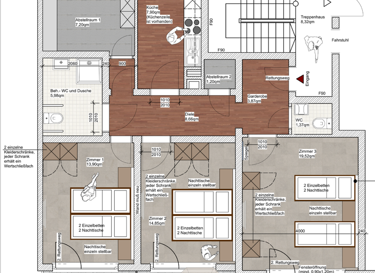 Terrassenwohnung zur Miete 2.000 € 3,5 Zimmer 92 m² 1. Geschoss Südervorstadt Bremen 28201