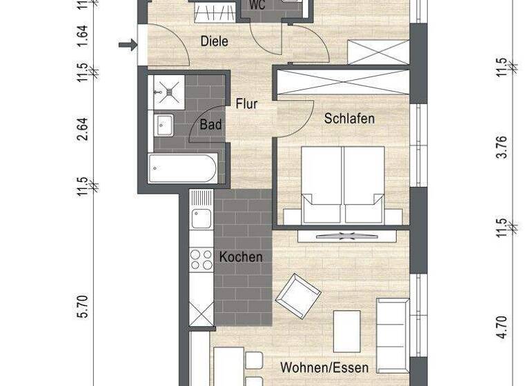 Wohnung zum Kauf 329.000 € 4 Zimmer 78 m² 1. Geschoss Crailsheim 74564