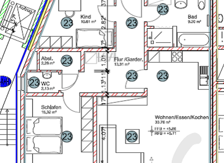 Wohnung zur Miete 1.140 € 3 Zimmer 89,6 m² 2. Geschoss frei ab 01.01.2026 Kasernenstr. 58a Radolfzell Radolfzell am Bodensee 78315