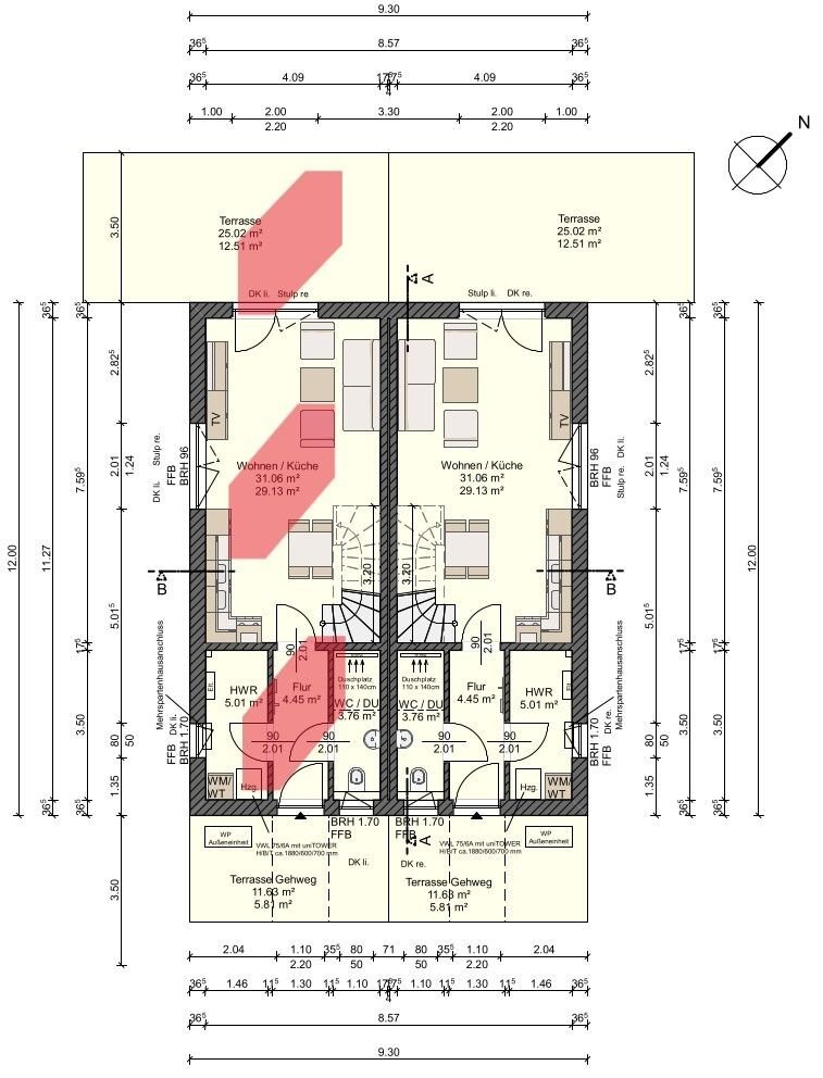 Doppelhaushälfte zur Miete 1.599 € 4 Zimmer 114 m²<br/>Wohnfläche 342 m²<br/>Grundstück Devin Stralsund 18439