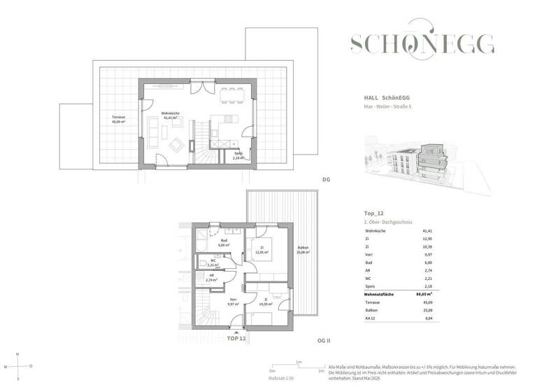 Wohnung zum Kauf - Erstbezug 954.500 € 4 Zimmer 88,7 m² 3. Geschoss Hall in Tirol 6060