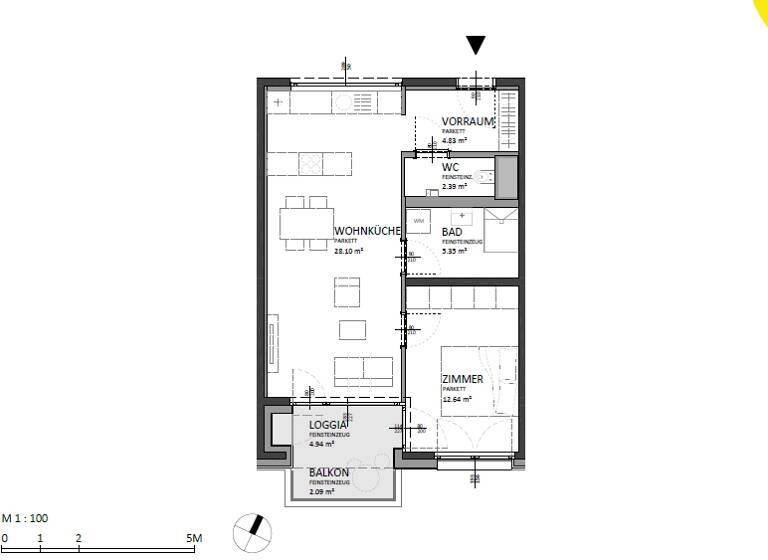 Wohnung zum Kauf 379.000 € 2 Zimmer 58,3 m² 6. Geschoss Josef-Deutsch-Strasse 5 Wien 1100