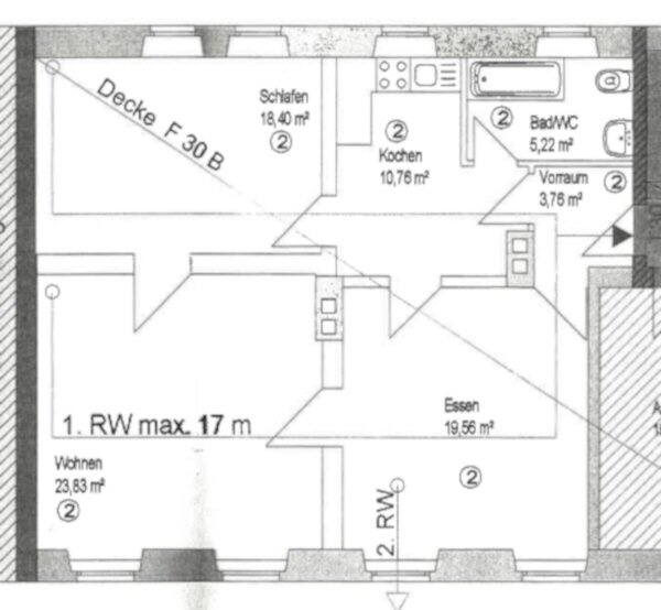 Wohnung zur Miete 550 € 3 Zimmer 81,5 m²<br/>Wohnfläche 2.<br/>Geschoss Planungsbezirk 102 Straubing 94315