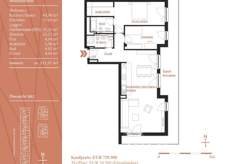 Wohnung zum Kauf 729.900 € 3 Zimmer 111,6 m²<br/>Wohnfläche 4.<br/>Geschoss Ludwig-Landmann-Straße 391 Bockenheim Frankfurt am Main 60487