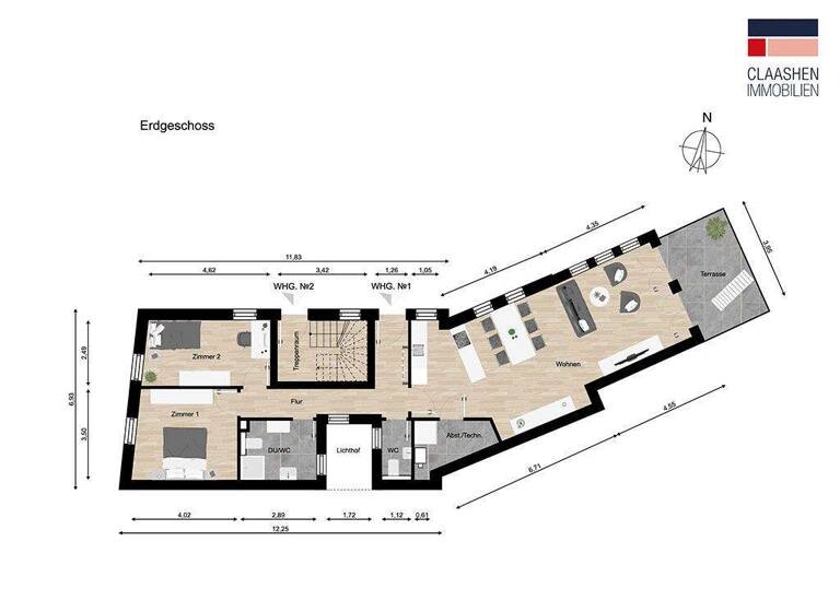 Wohnung zum Kauf 289.000 € 3 Zimmer 93 m² EG Norden 26506