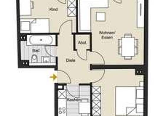 Wohnung zum Kauf provisionsfrei 366.410 € 3 Zimmer 66,6 m² 1. Geschoss Häuschensweg 37 Bickendorf Köln 50827