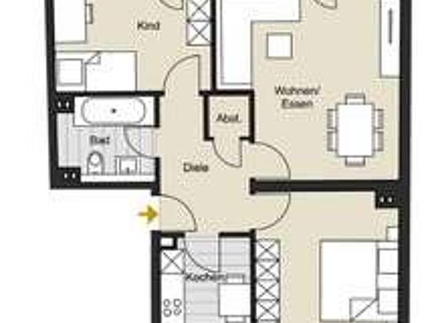 Wohnung zum Kauf provisionsfrei 366.410 € 3 Zimmer 66,6 m² 1. Geschoss Häuschensweg 37 Bickendorf Köln 50827