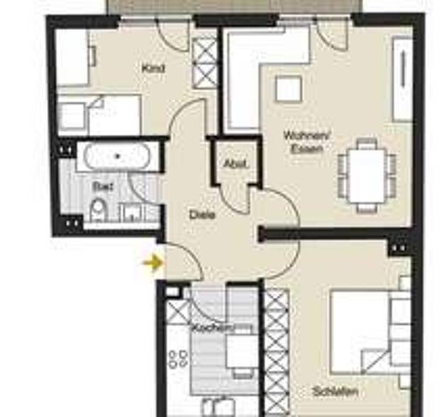 Wohnung zum Kauf provisionsfrei 366.410 € 3 Zimmer 66,6 m² 1. Geschoss Häuschensweg 37 Bickendorf Köln 50827