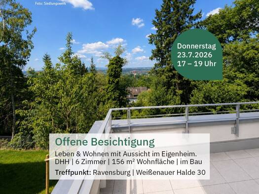 Doppelhaushälfte zum Kauf - Erstbezug provisionsfrei 950.000 € 6 Zimmer 157 m² 254 m² Grundstück In der Weißenauer Halde 30 Weingartshof Ravensburg 88214